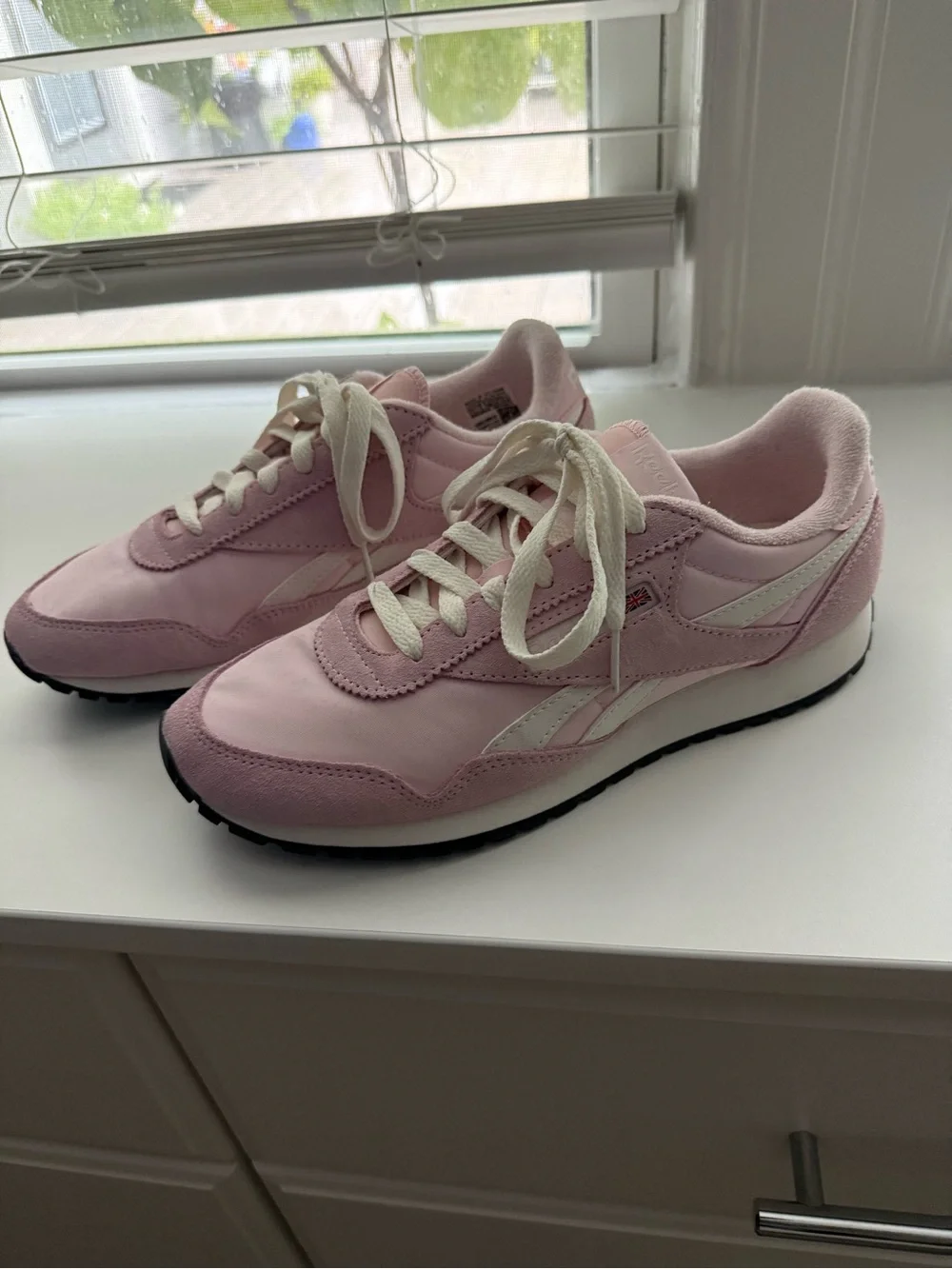 Reebok Light Pink and White retro vibe Sneakers